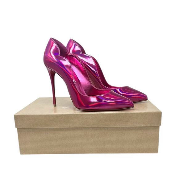 Christian Louboutin Shoes - Christian Louboutin Hot Chick Patent Leather Pumps Pink Fuchsia Heels 100mm